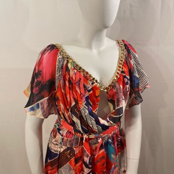 Fashion Nova Vogue Moment Printed Maxi Dress -Pink/Combo - Picture 7 of 13